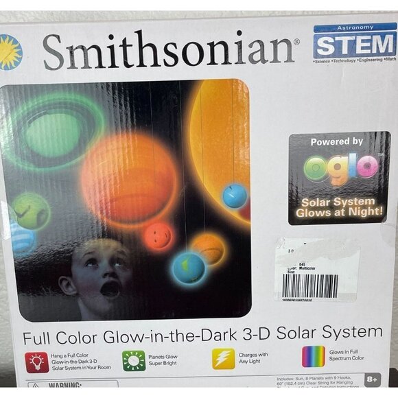 Smithsonian Full Color Glow in the Dark 3D Solar System Kit - Picture 2 of 2